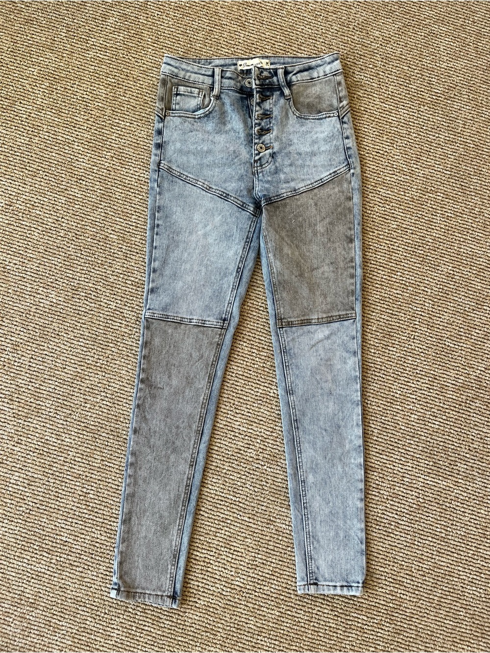European Multi-Colored Skinny Jeans, New Without Tags